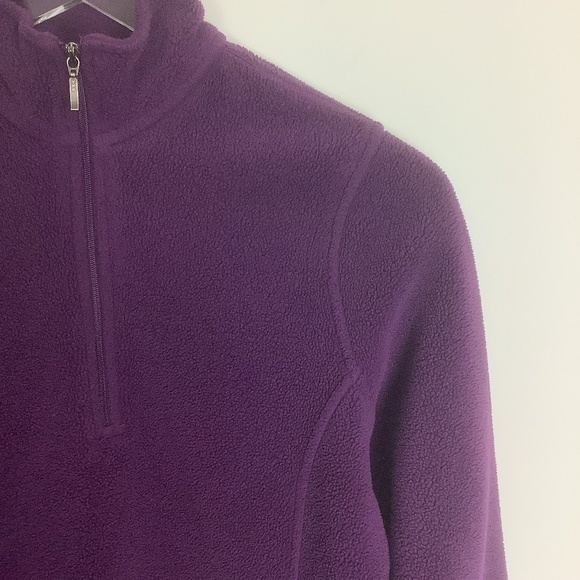 L.L.Bean Quarter Zip Purple Polartec Fleece Jacket XS - Picture 4 of 12